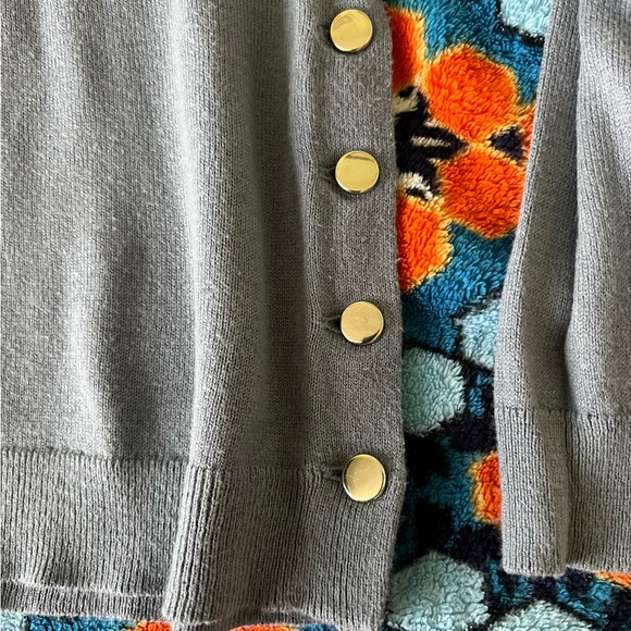 Ann Taylor Women’s Slate Blue Sweater with button accents - Picture 3 of 4